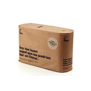 Papel Higiénico Baño Rollo WC Eco Reciclado Rollos Water 2 Capas 320 Servicios Ecologico Natural - Caja de 6 rollos